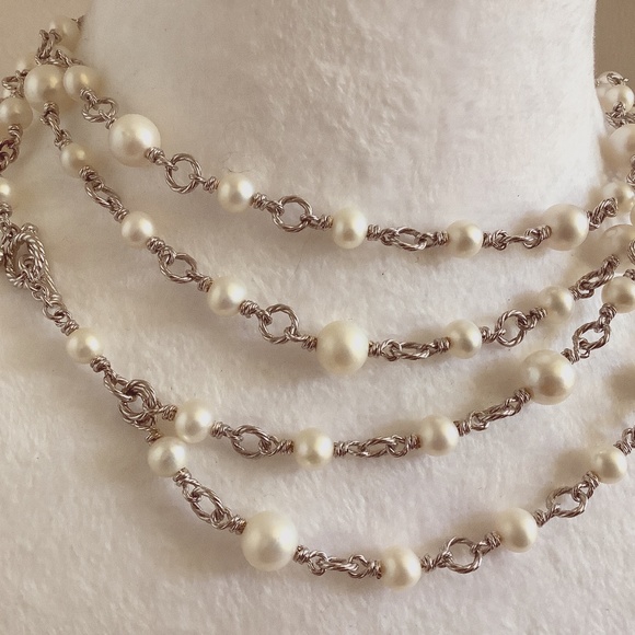 David Yurman necklace, Authentic, 2 strands are 36” long